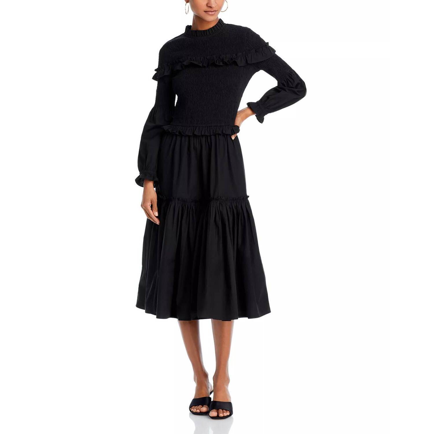New Banjanan Bertha Long Dress In Black Multi